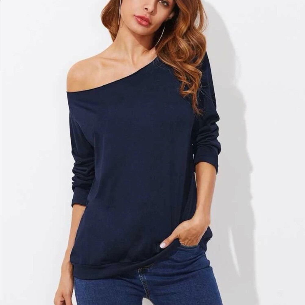 NWOT raw cut off shoulder tee
